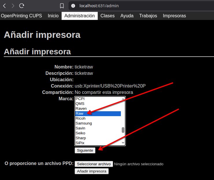 instalacion de impresora de tickets en macos paso14