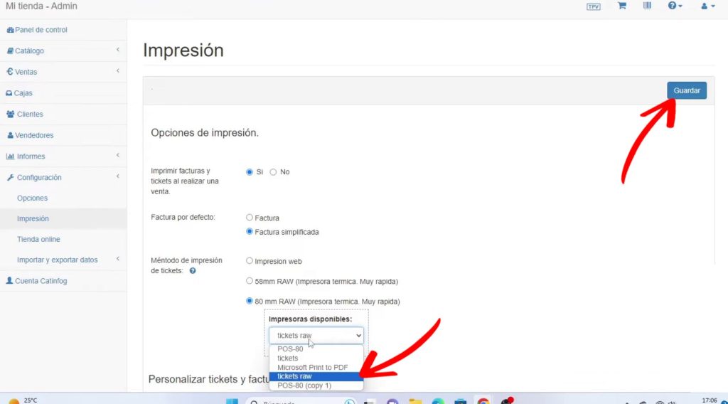 instalacion de impresora de tickets paso 21