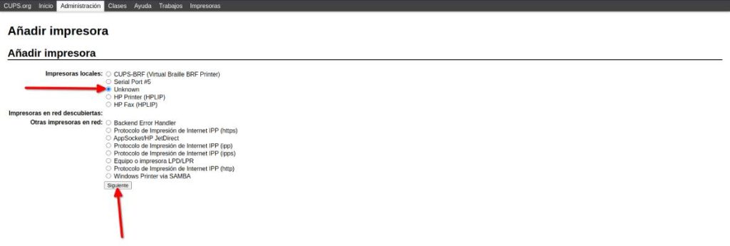 Tutorial instalacion impresora de tickets en Linux paso 6