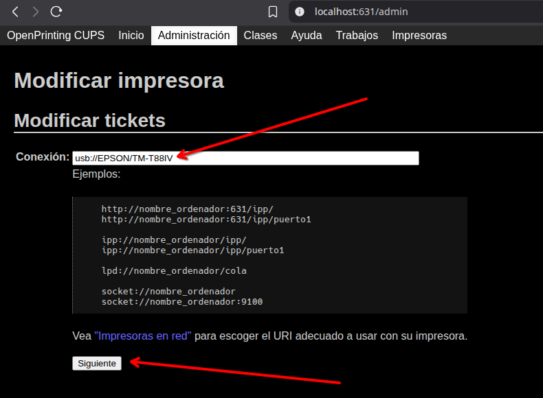 solución a mi impresora de tickets no funciona linux 6