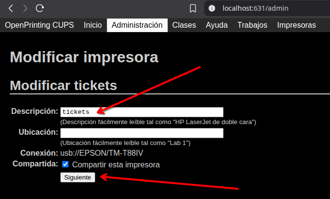 solución a mi impresora de tickets no funciona linux 6