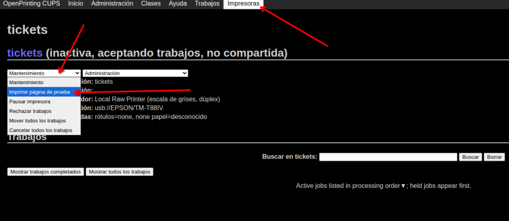 solución a mi impresora de tickets no funciona linux 8
