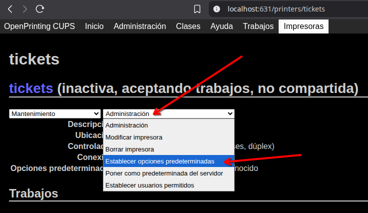 solución a mi impresora de tickets no funciona linux 10
