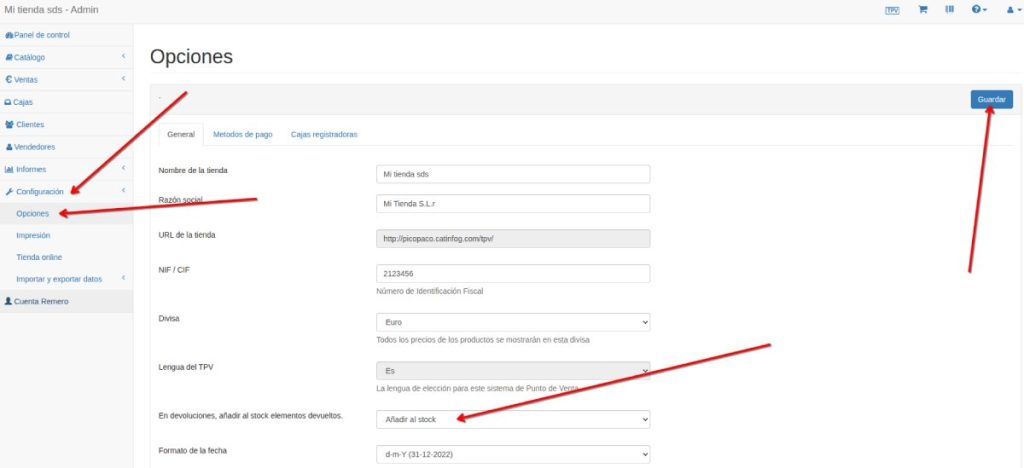 que pasa con el stock al hacer una devolución
