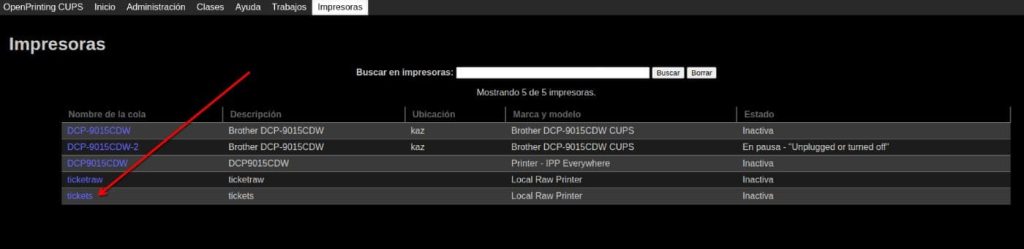 solución a mi impresora de tickets no funciona linux 2