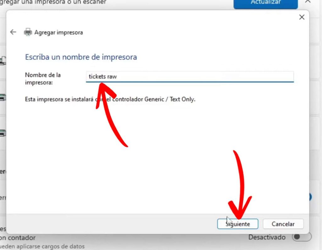instalacion de impresora de tickets paso 10