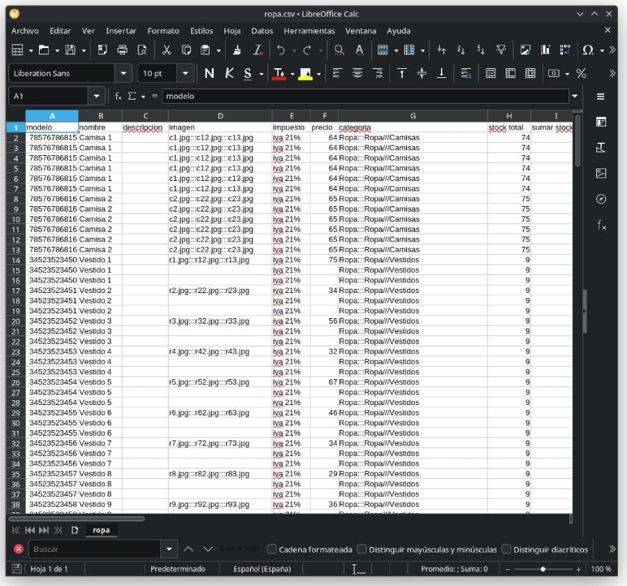maneja el tpv con csv excel