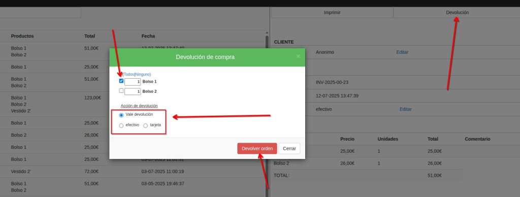 como hacer devolucion paso 4