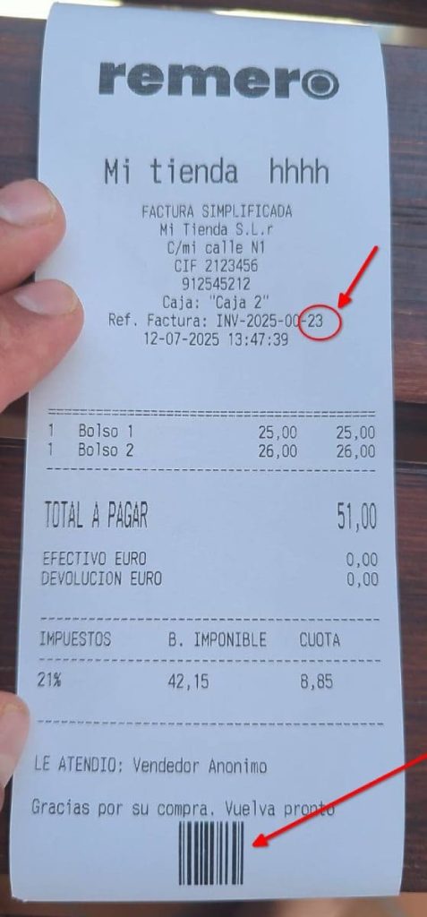 leer ticket de venta para hacer una devolucion